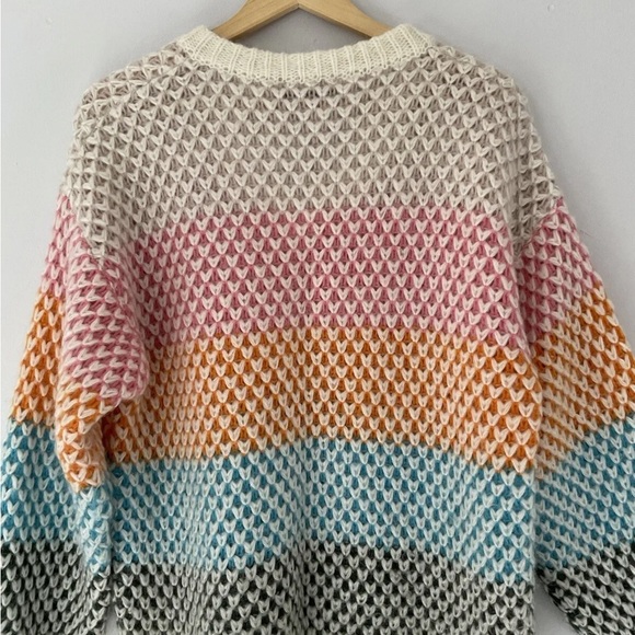 Stine Goya Jodi Moss Knit Size Small Oversized Striped Mohair - Picture 8 of 13